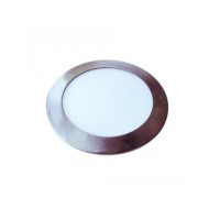LED мини панел 24W, кръгъл, сатен никел