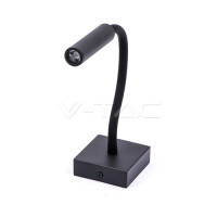 3W LED стенна лампа черна