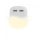 LED нощна лампа за контакт квадрат с USB 