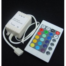 IR контролер за RGB LED лента 16 бутона, 5-24V, 3 x 2A IR контролер за RGB LED лента 16 бутона, 5-24V, 3 x 2A